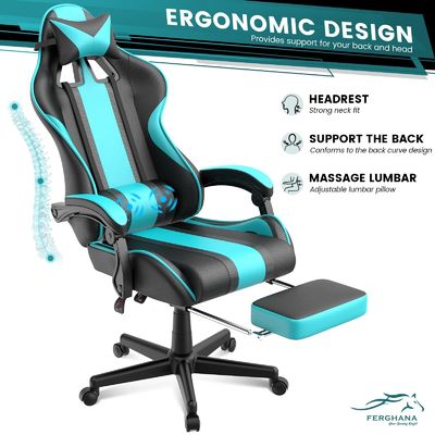 Racing Gaming Chairs for Adult Teens Swivel Chair Product Dimensions 24&quot;D x 21&quot;W x 52&quot;H