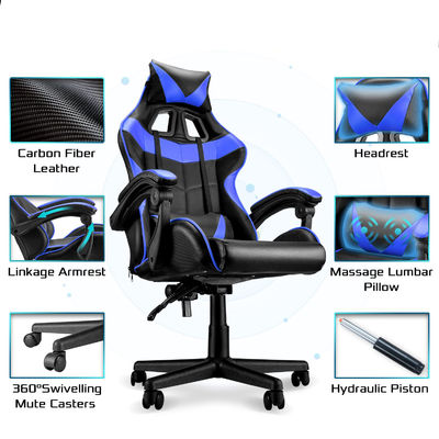 3 Gas Lift High Back Racing Gaming Chair with Modern Design Style and Lumbar Support