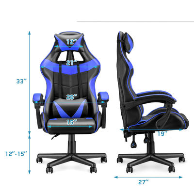 3 Gas Lift High Back Racing Gaming Chair with Modern Design Style and Lumbar Support