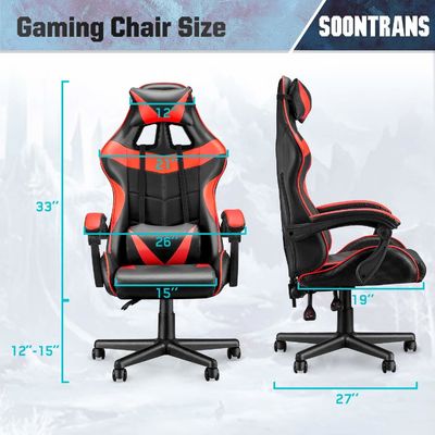 Mail Packing Racing Gaming Chair High Back Ergonomic with Lumbar Support ALINUNU