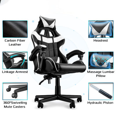 High Back Customized Color Racing Gaming Chair with Lumbar Support and 3 Gas Lift