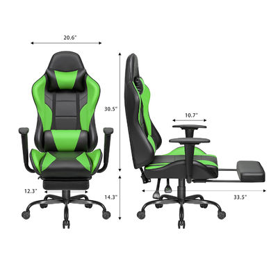 Ergonomic Gamer Chair with Footrest Racing and Gaming Customized