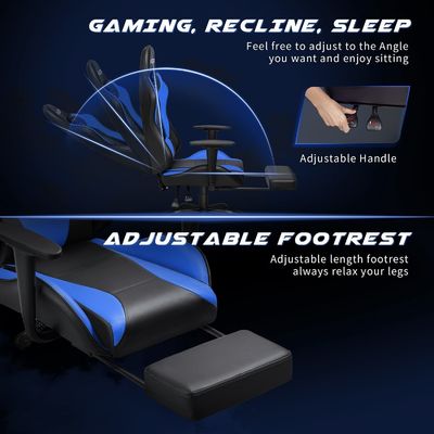 ALINUNU Gaming Chair with Footrest and Customized Services Item Weight 46.5 pounds
