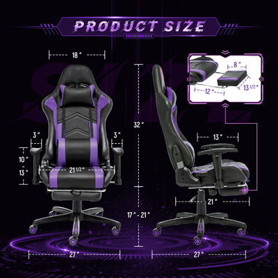 Direct High Back Ergonomic Gaming Chair with Footrest Adjustable Computer Racing Chair