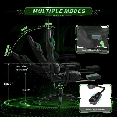 High Back Ergonomic Computer Racing Chair 300 Pounds Maximum Weight Recommendation
