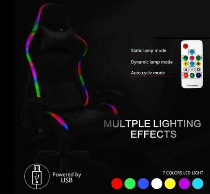 LED Light and Remote Control PU Gaming Chair Office Furniture with Synthetic Leather