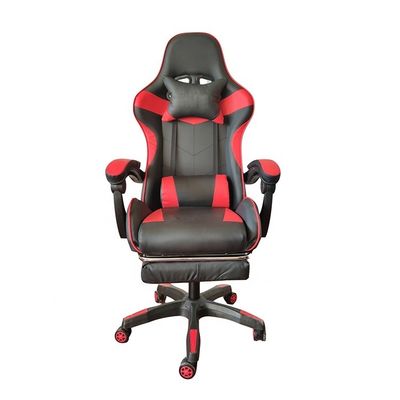 Luxury Colorful PVC Racing Reclining Chair with Genuine Leather Seat Height 54cm