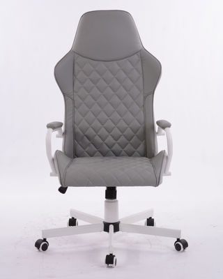 320 White Kd Metal Star Base Revolving Ergonomic Luxury Office Boss Chair with Gaslift