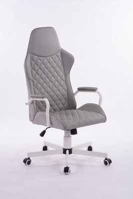 320 White Kd Metal Star Base Revolving Ergonomic Luxury Office Boss Chair with Gaslift