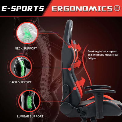 ALINUNU Racing Game Chair Height-Adjustable Swivel Office Pc Computer Gaming Chair