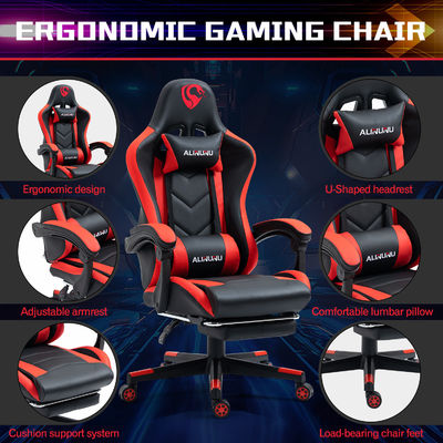 Mail Packing Gaming Chair with Footrest 360 Degree Rotation and Height Adjustment