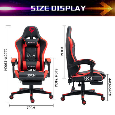 Mail Packing Gaming Chair with Footrest 360 Degree Rotation and Height Adjustment
