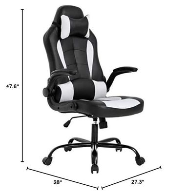 Solid Back Ergonomic Office Chair with Customized Color and Lumbar Support Flip Up Arms