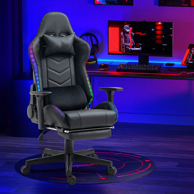 Adjustable Computer Chair with Headrest and Lumbar Support Metal Frame Gaming Chair
