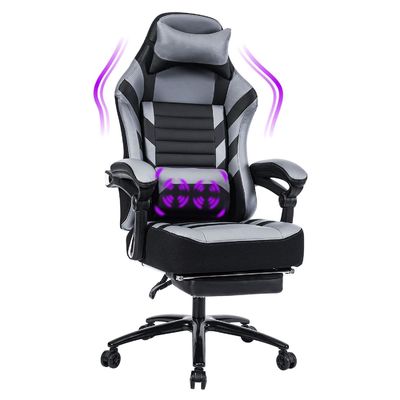 Customized Color Gaming Chair with Footrest 400lb Memory Foam Adjustable Tilt Back Angle