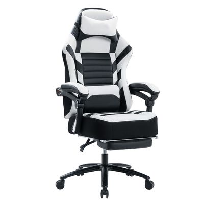 Height Adjust Gaming Chair with Footrest 400lb Memory Foam Adjustable Tilt Back Angle