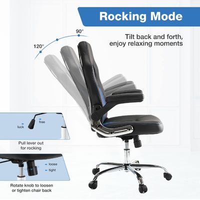 30 Pounds Adjustable Office Chair with Ergonomic Design PU Leather and Lumbar Support