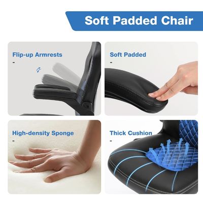 30 Pounds Adjustable Office Chair with Ergonomic Design PU Leather and Lumbar Support