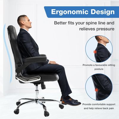 3 Gas Lift Ergonomic Office Chair with Padded Flip-up Armrests and Customized Color