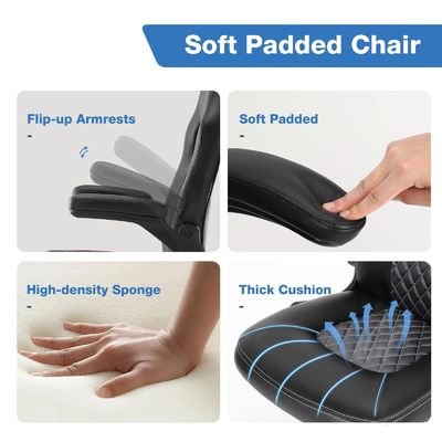 3 Gas Lift Ergonomic Office Chair with Padded Flip-up Armrests and Customized Color
