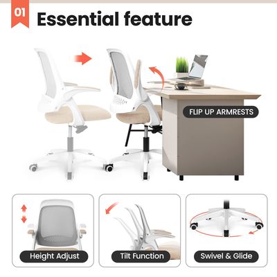 NEC Desk Computer Gaming Chair with Executive Ergonomic Lumbar Back Support Swivel Style