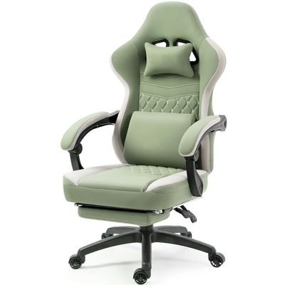 Office Chair with Gel Pad Arm Rest and Footrest Leather Material Storage Bags Included