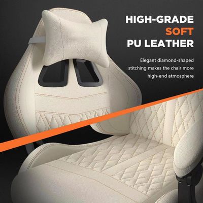 Modern Design Gaming Chair with Vintage PU Leather and Massage 19&quot;D x 27&quot;W x 50&quot;H