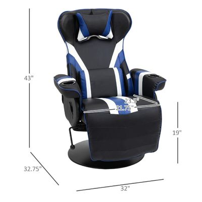 Customized Logo Availabled Gaming Chair Swivel Style with Lumbar Support and Footrest
