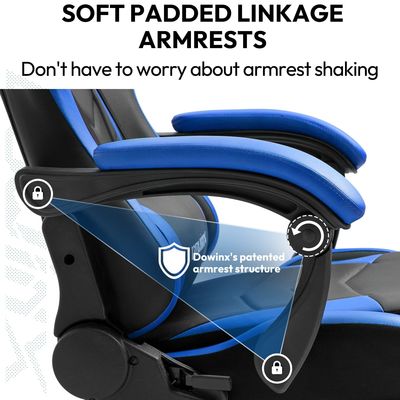 Office Desk Ergonomic Gaming Chair with Footrest Leather Mail Packing