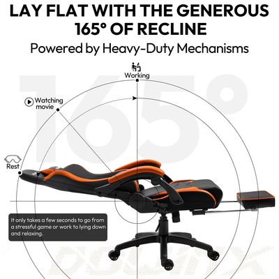 Modern Design Style Swivel Chair Gaming Chair with Footrest and Adjustable Features