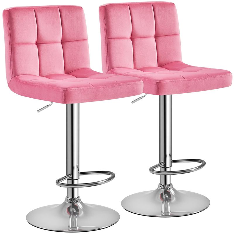 Adjustable Height and Swivel Function GENUINE LEATHER Bar Stools for Modern Interiors