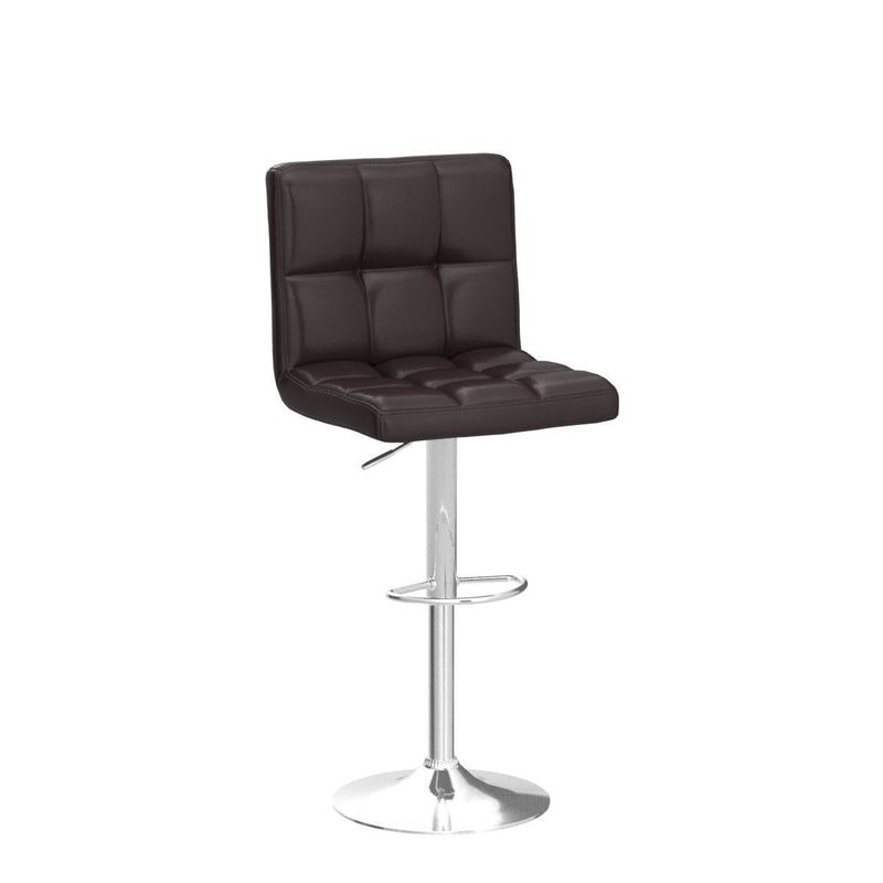 Height Adjustable Modern Barstools with Swivel PU Leather Chair 19.5&quot;D x 17&quot;W x 36.5&quot;H