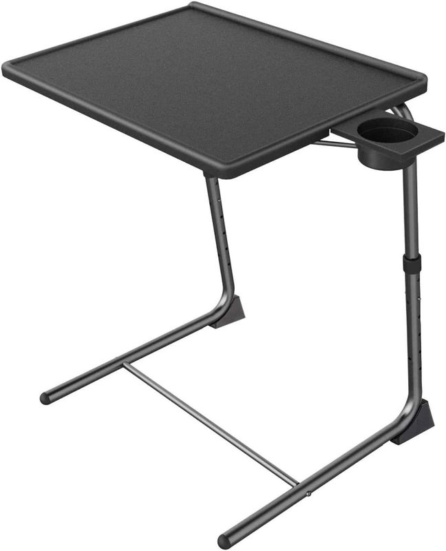 Adjustable Folding Tv Tray Table for Livingroom Home Furniture 6 Heights and 3 Tilt Angles