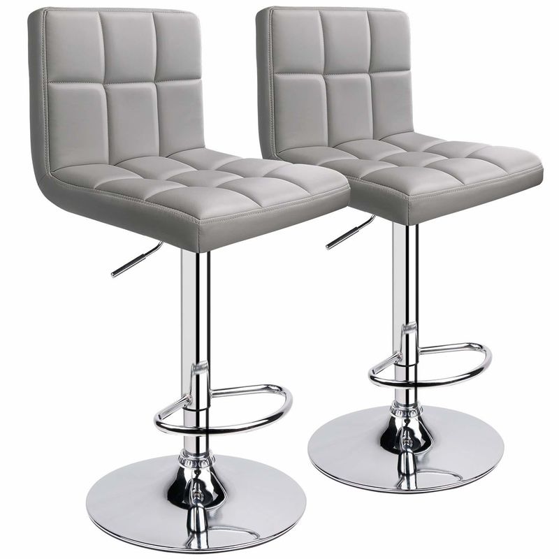 Modern Design Home Bar Stool with Back and Adjustable Swivel in Customized Color