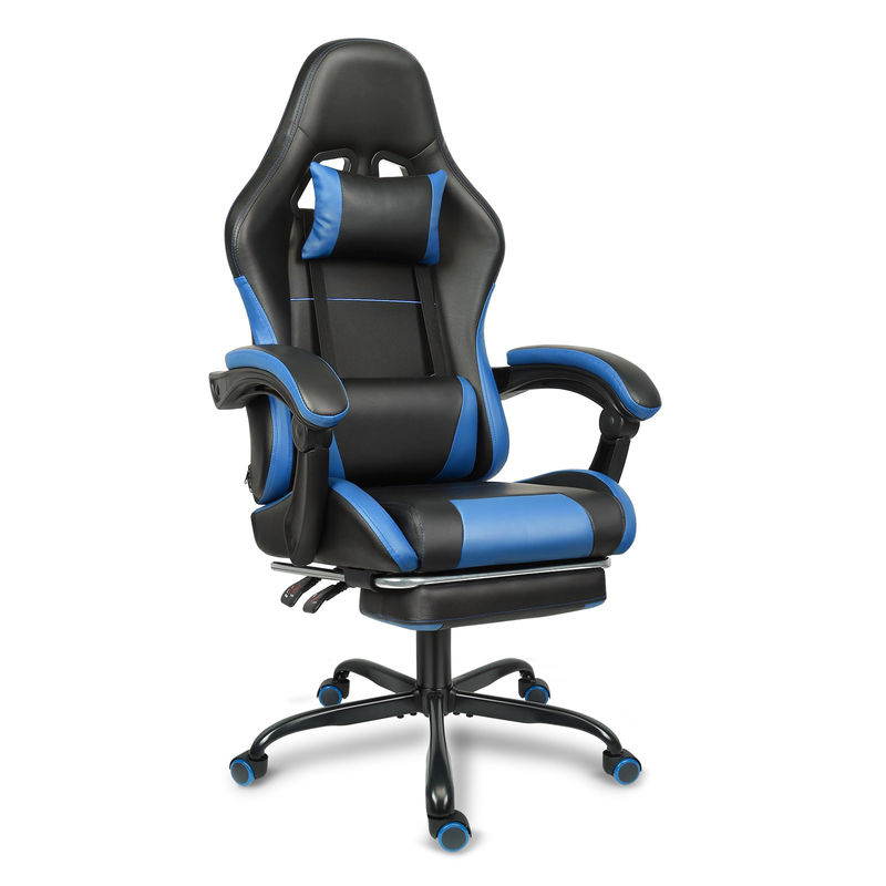 Customized Color Height Adjustable Video Gaming Chair with Lumbar Support and Footrest