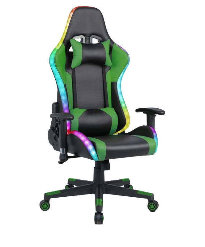 ALINUNU Gaming Chair with LED Light Bar and Massage Function Item Weight 39.02 Pounds