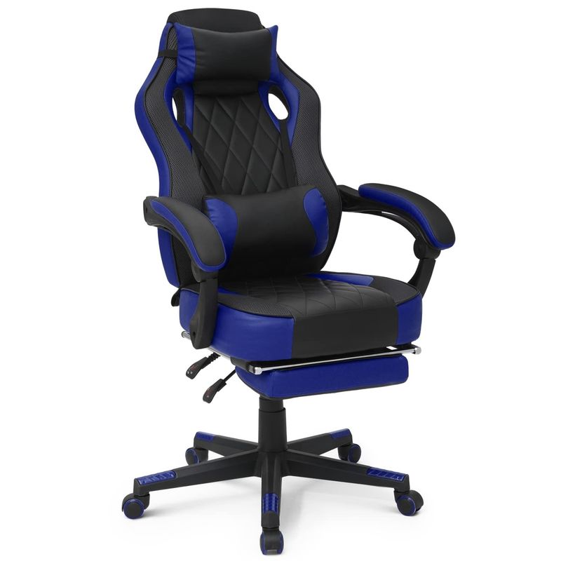 Adjustable Height Gaming Chair in PU Leather for Racing Style Computer Gaming at ALINUNU