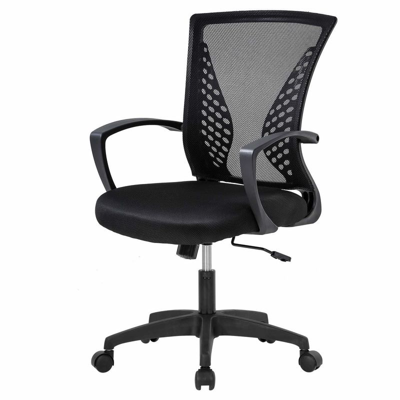 Direct Gas Lift Office Chair with Waist Support Function and Maximum Weight of 300 Pounds