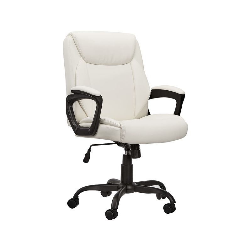 Gas Lift Mid-Back Office Computer Desk Chair with Puresoft PU Padding and Metal Frame