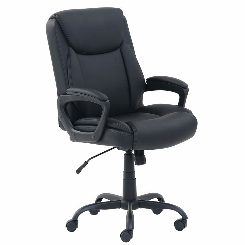 26&quot;D x 23.75&quot;W x 42&quot;H Mid-Back Puresoft PU Office Computer Desk Chair with 3 Gas Lift