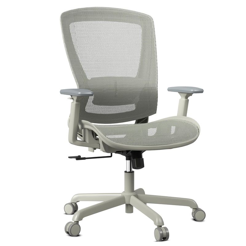 Adjustable Lumbar Support Armrests Mesh Office Chair Sturdy Task Chair with Solid Back