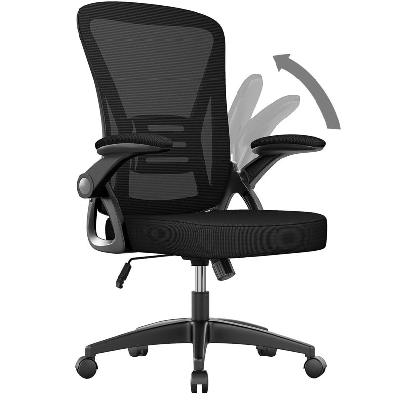 Modern Design Mid Back Office Chair with Adjustable Height Swivel and Lumbar Support
