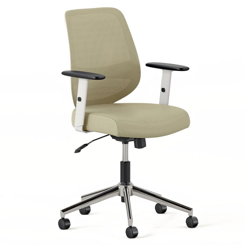 360 Swivel Mesh Computer Office Chair with Adjustable Lumbar Rest and Armrests 30 lbs