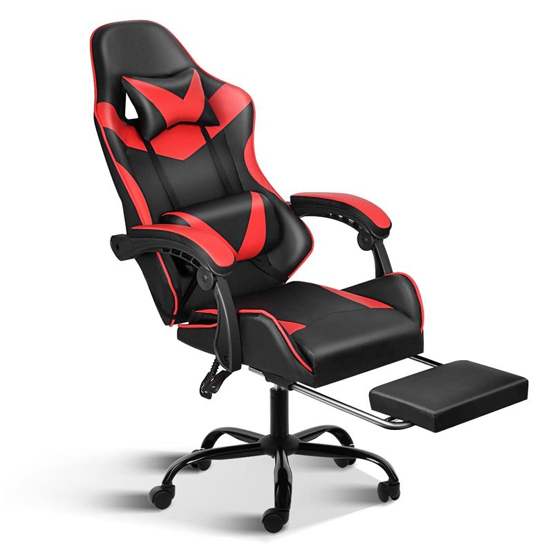 Ergonomic Gaming Chair with Footrest and Lumbar Support 20&quot;D x 25&quot;W x 46&quot;H/360 Swivel