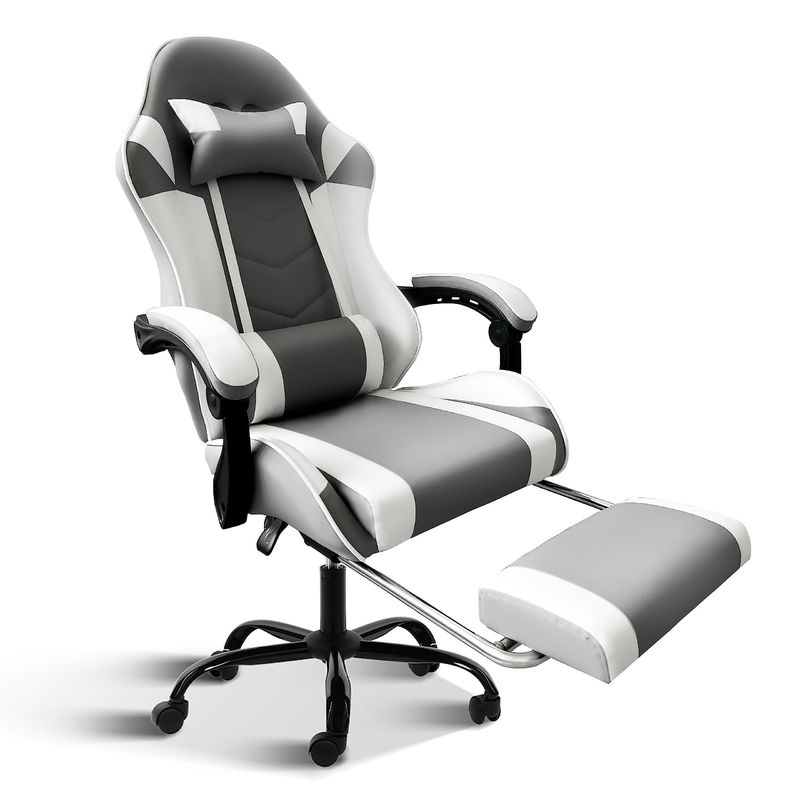 Item Weight 33 Pounds Gaming Chair with Footrest and Lumbar Support Fabric Ergonomic