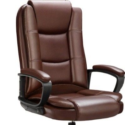 High Back Computer Chair Brown 400LBS Big and Tall Managerial Executive Chair for Office