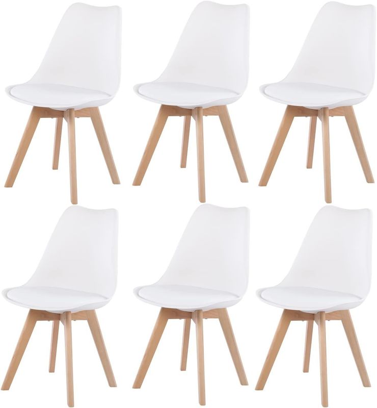 40'HQ Living Room Chairs with PU Cushion 1488pcs Prices Nordic Wooden Tulip Dining Chair