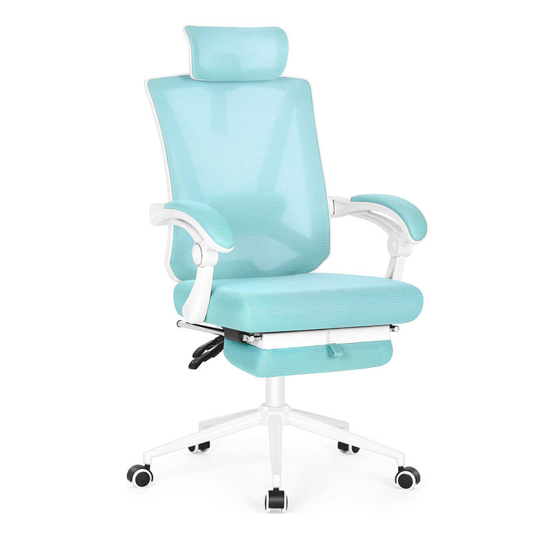 360 Swivel High Back Office Chair with Adjustable 2D Lumbar Support and Footrest