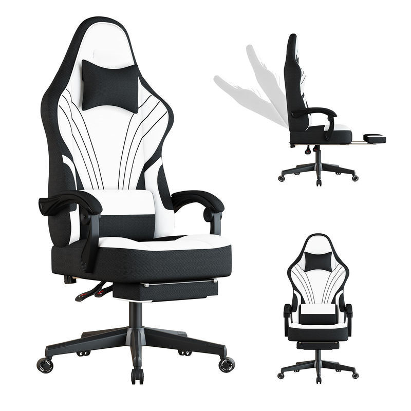 Home Office Gaming Chair with Footrest and Product Dimensions 25&quot;D x 23&quot;W x 53&quot;H