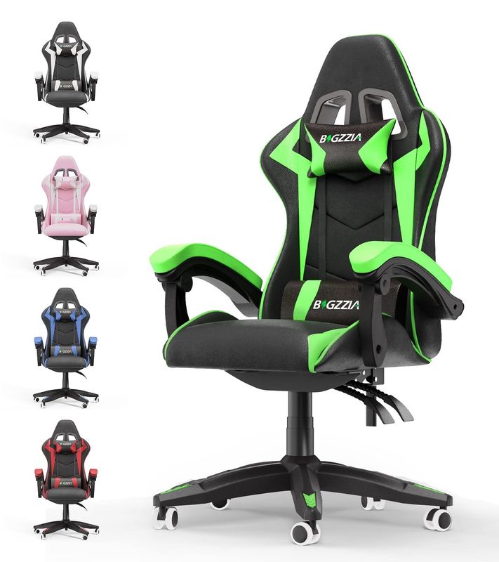Customized Color Metal Type Iron Racing Gaming Chair with Headrest and Lumbar Support